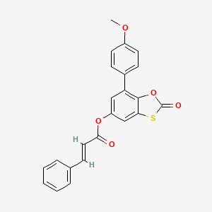 7-(4-methoxyphenyl)-2-oxo-1,3-benzoxathiol-5-yl (2E)-3-phenylprop-2-enoate