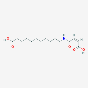 molecular formula C₁₅H₂₅NO₅ B1140226 N-(10-Carboxydecanyl)maleamideic Acid CAS No. 57079-16-0