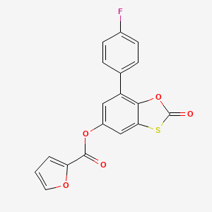 7-(4-Fluorophenyl)-2-oxo-1,3-benzoxathiol-5-yl 2-furoate