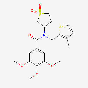 N-(1,1-dioxidotetrahydrothiophen-3-yl)-3,4,5-trimethoxy-N-[(3-methylthiophen-2-yl)methyl]benzamide