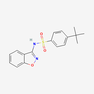 molecular formula C17H18N2O3S B11402304 N-(1,2-benzoxazol-3-yl)-4-tert-butylbenzenesulfonamide 