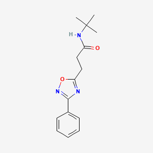 N-tert-butyl-3-(3-phenyl-1,2,4-oxadiazol-5-yl)propanamide