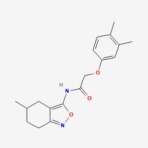 molecular formula C18H22N2O3 B11402326 2-(3,4-dimethylphenoxy)-N-(5-methyl-4,5,6,7-tetrahydro-2,1-benzoxazol-3-yl)acetamide 