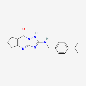 2-{[4-(propan-2-yl)benzyl]amino}-3,5,6,7-tetrahydro-8H-cyclopenta[d][1,2,4]triazolo[1,5-a]pyrimidin-8-one