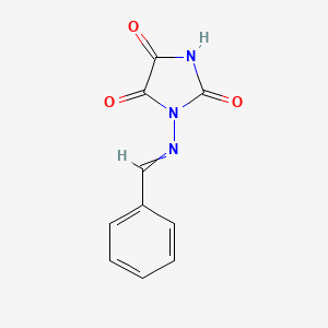 B1140234 Imidazolidinetrione, [(phenylmethylene)amino]- CAS No. 42839-64-5