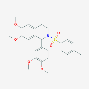 molecular formula C26H29NO6S B11402340 1-(3,4-Dimethoxyphenyl)-6,7-dimethoxy-2-[(4-methylphenyl)sulfonyl]-1,2,3,4-tetrahydroisoquinoline 