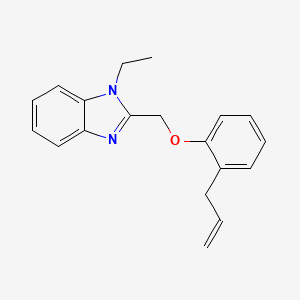 molecular formula C19H20N2O B11402349 1-ethyl-2-{[2-(prop-2-en-1-yl)phenoxy]methyl}-1H-benzimidazole 