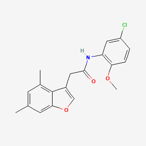 N-(5-chloro-2-methoxyphenyl)-2-(4,6-dimethyl-1-benzofuran-3-yl)acetamide