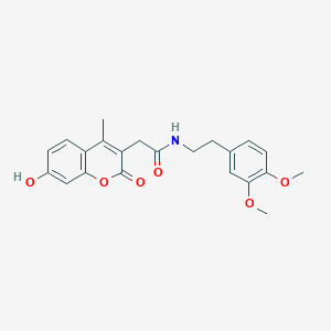 N-[2-(3,4-dimethoxyphenyl)ethyl]-2-(7-hydroxy-4-methyl-2-oxo-2H-chromen-3-yl)acetamide