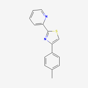 molecular formula C15H12N2S B11402360 2-[4-(4-Methylphenyl)-1,3-thiazol-2-yl]pyridine 