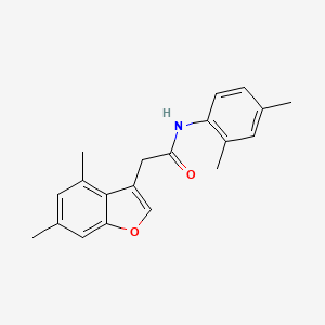 molecular formula C20H21NO2 B11402368 2-(4,6-dimethyl-1-benzofuran-3-yl)-N-(2,4-dimethylphenyl)acetamide 