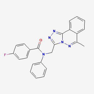 4-Fluoro-N-({6-methyl-[1,2,4]triazolo[3,4-A]phthalazin-3-YL}methyl)-N-phenylbenzamide