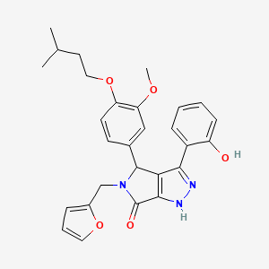 5-(furan-2-ylmethyl)-3-(2-hydroxyphenyl)-4-[3-methoxy-4-(3-methylbutoxy)phenyl]-4,5-dihydropyrrolo[3,4-c]pyrazol-6(1H)-one