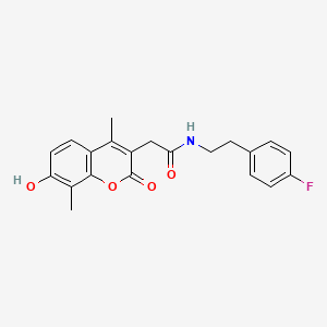 N-[2-(4-fluorophenyl)ethyl]-2-(7-hydroxy-4,8-dimethyl-2-oxo-2H-chromen-3-yl)acetamide