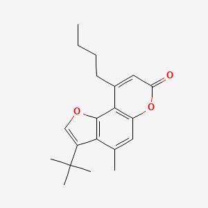 molecular formula C20H24O3 B11402404 9-butyl-3-tert-butyl-4-methyl-7H-furo[2,3-f]chromen-7-one 