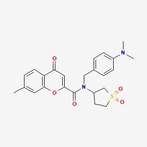 N-[4-(dimethylamino)benzyl]-N-(1,1-dioxidotetrahydrothiophen-3-yl)-7-methyl-4-oxo-4H-chromene-2-carboxamide