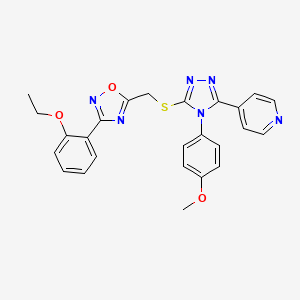 4-[5-({[3-(2-ethoxyphenyl)-1,2,4-oxadiazol-5-yl]methyl}sulfanyl)-4-(4-methoxyphenyl)-4H-1,2,4-triazol-3-yl]pyridine