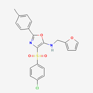 4-[(4-chlorophenyl)sulfonyl]-N-(furan-2-ylmethyl)-2-(4-methylphenyl)-1,3-oxazol-5-amine