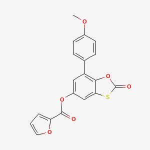 7-(4-Methoxyphenyl)-2-oxo-1,3-benzoxathiol-5-yl 2-furoate