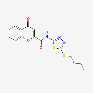 N-[5-(butylsulfanyl)-1,3,4-thiadiazol-2-yl]-4-oxo-4H-chromene-2-carboxamide