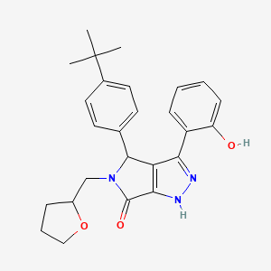 4-(4-tert-butylphenyl)-3-(2-hydroxyphenyl)-5-(tetrahydrofuran-2-ylmethyl)-4,5-dihydropyrrolo[3,4-c]pyrazol-6(1H)-one