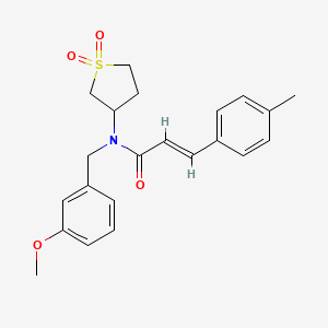 (2E)-N-(1,1-dioxidotetrahydrothiophen-3-yl)-N-(3-methoxybenzyl)-3-(4-methylphenyl)prop-2-enamide