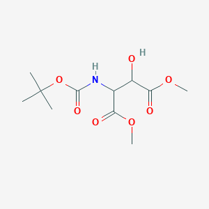 molecular formula C₁₁H₁₉NO₇ B1140256 Dimethyl 2-hydroxy-3-[(2-methylpropan-2-yl)oxycarbonylamino]butanedioate CAS No. 471242-81-6