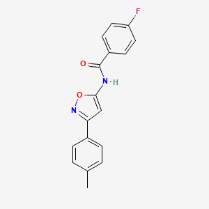 4-fluoro-N-[3-(4-methylphenyl)-1,2-oxazol-5-yl]benzamide