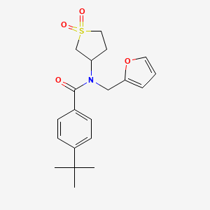 4-tert-butyl-N-(1,1-dioxidotetrahydrothiophen-3-yl)-N-(furan-2-ylmethyl)benzamide