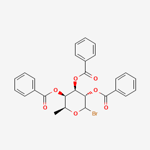 molecular formula C₂₇H₂₃BrO₇ B1140259 溴代 2,3,4-三-O-苯甲酰-L-岩藻糖吡喃糖苷 CAS No. 855662-12-3