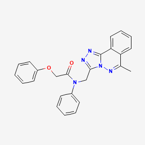 molecular formula C25H21N5O2 B11402595 N-[(6-methyl[1,2,4]triazolo[3,4-a]phthalazin-3-yl)methyl]-2-phenoxy-N-phenylacetamide 