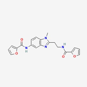 N-[2-[5-(furan-2-carbonylamino)-1-methylbenzimidazol-2-yl]ethyl]furan-2-carboxamide