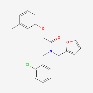 N-(2-chlorobenzyl)-N-(furan-2-ylmethyl)-2-(3-methylphenoxy)acetamide