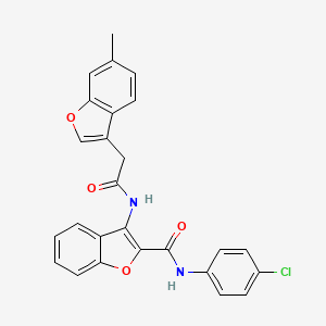 N-(4-chlorophenyl)-3-{[(6-methyl-1-benzofuran-3-yl)acetyl]amino}-1-benzofuran-2-carboxamide