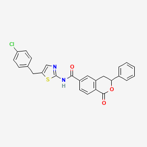 N-[5-(4-chlorobenzyl)-1,3-thiazol-2-yl]-1-oxo-3-phenyl-3,4-dihydro-1H-isochromene-6-carboxamide