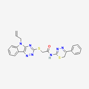 N-(5-phenyl-6H-1,3,4-thiadiazin-2-yl)-2-{[5-(prop-2-en-1-yl)-5H-[1,2,4]triazino[5,6-b]indol-3-yl]sulfanyl}acetamide