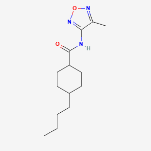 molecular formula C14H23N3O2 B11402643 4-butyl-N-(4-methyl-1,2,5-oxadiazol-3-yl)cyclohexanecarboxamide 