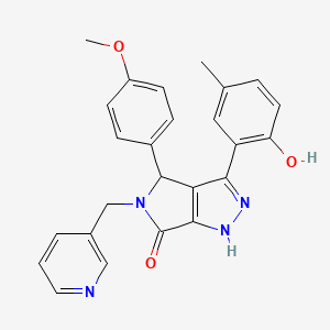 3-(2-hydroxy-5-methylphenyl)-4-(4-methoxyphenyl)-5-(pyridin-3-ylmethyl)-4,5-dihydropyrrolo[3,4-c]pyrazol-6(1H)-one