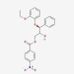molecular formula C₂₄H₂₃NO₇ B1140265 (2RS,3RS)-3-(2-乙氧基苯氧基)-2-羟基-1-(4-硝基苯甲酰氧基)-3-苯基丙烷 CAS No. 98769-70-1