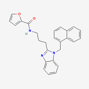 N-{3-[1-(naphthalen-1-ylmethyl)-1H-benzimidazol-2-yl]propyl}furan-2-carboxamide