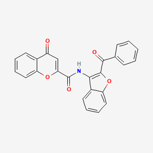 N-(2-benzoyl-1-benzofuran-3-yl)-4-oxo-4H-chromene-2-carboxamide