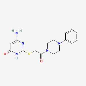 2-[(4-Amino-6-hydroxypyrimidin-2-yl)sulfanyl]-1-(4-phenylpiperazin-1-yl)ethanone