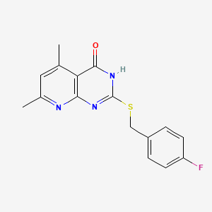 2-[(4-Fluorobenzyl)sulfanyl]-5,7-dimethylpyrido[2,3-d]pyrimidin-4-ol