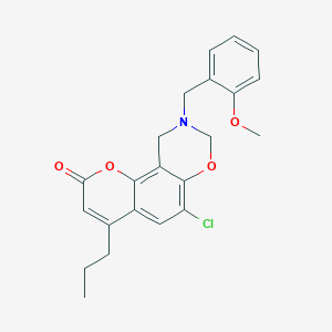 6-chloro-9-(2-methoxybenzyl)-4-propyl-9,10-dihydro-2H,8H-chromeno[8,7-e][1,3]oxazin-2-one