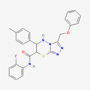 N-(2-fluorophenyl)-6-(4-methylphenyl)-3-(phenoxymethyl)-6,7-dihydro-5H-[1,2,4]triazolo[3,4-b][1,3,4]thiadiazine-7-carboxamide