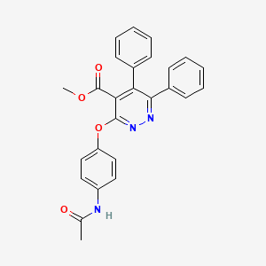 molecular formula C26H21N3O4 B11402707 Methyl 3-(4-acetamidophenoxy)-5,6-diphenylpyridazine-4-carboxylate 