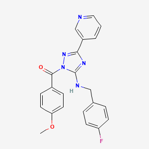 {5-[(4-fluorobenzyl)amino]-3-(pyridin-3-yl)-1H-1,2,4-triazol-1-yl}(4-methoxyphenyl)methanone