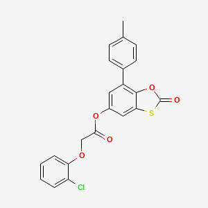 7-(4-Methylphenyl)-2-oxo-1,3-benzoxathiol-5-yl (2-chlorophenoxy)acetate