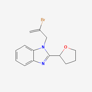 molecular formula C14H15BrN2O B11402737 1-(2-bromoprop-2-en-1-yl)-2-(tetrahydrofuran-2-yl)-1H-benzimidazole 