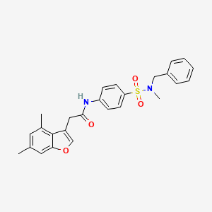 N-{4-[benzyl(methyl)sulfamoyl]phenyl}-2-(4,6-dimethyl-1-benzofuran-3-yl)acetamide